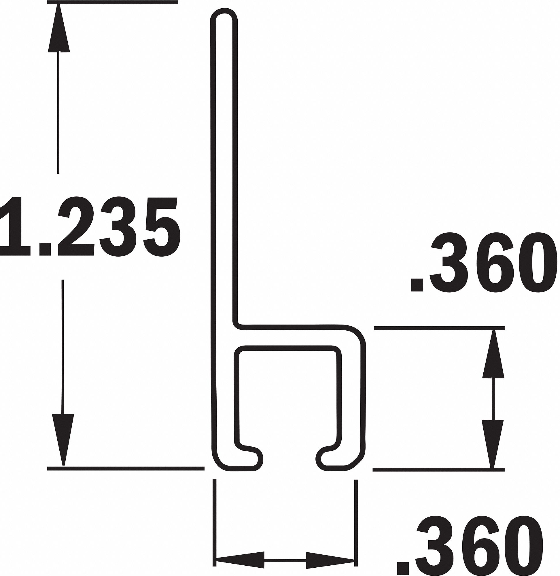 STRIP BRUSH HOLDER,OVERALL LENGTH 3