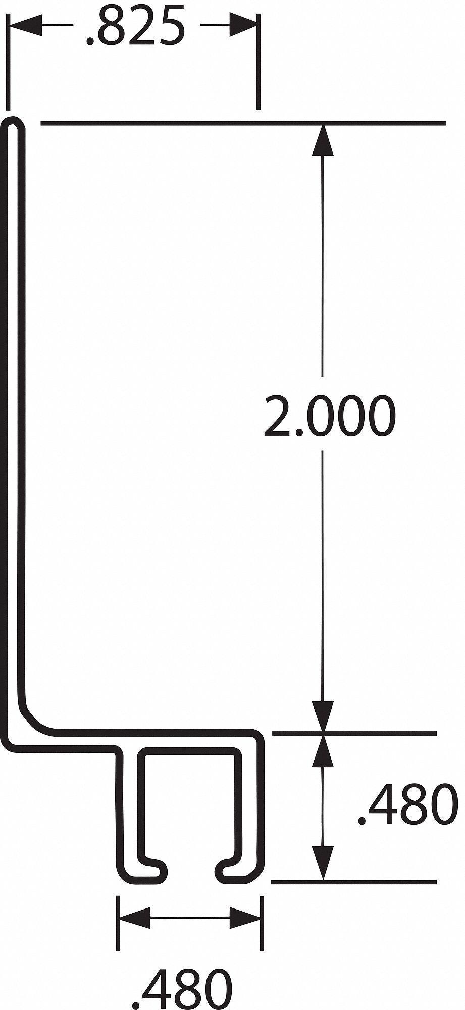 STRIP BRUSH HOLDER,OVERALL LENGTH 7