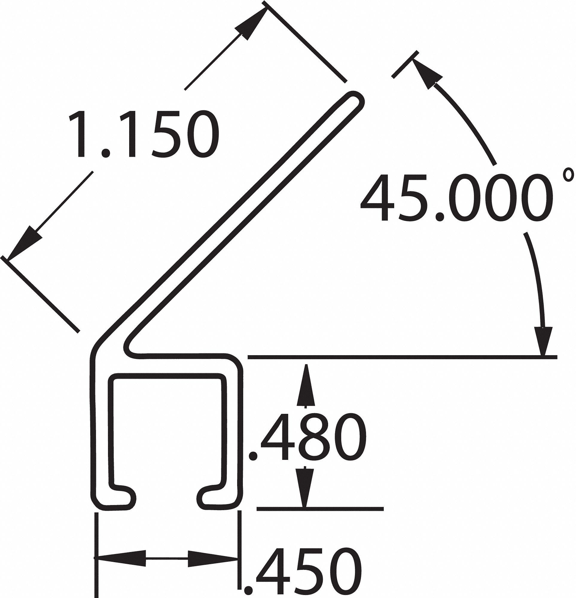 STRIP BRUSH HOLDER,OVERALL LENGTH 7