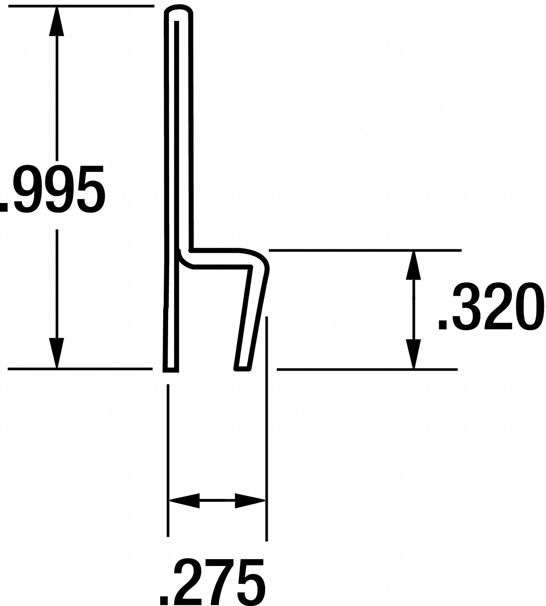 STRIP BRUSH HOLDER,OVERALL LENGTH 36 IN