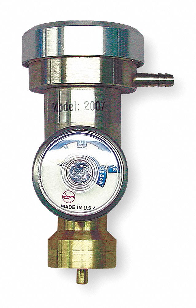 INDUSTRIAL SCIENTIFIC Gas Regulator, Flow Rate Demand Flow 1VL26