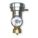 GAS CYLINDER REGULATOR, GAS REGULATOR, STEEL, FEMALE, 3 LPM MAXIMUM FLOW RATE