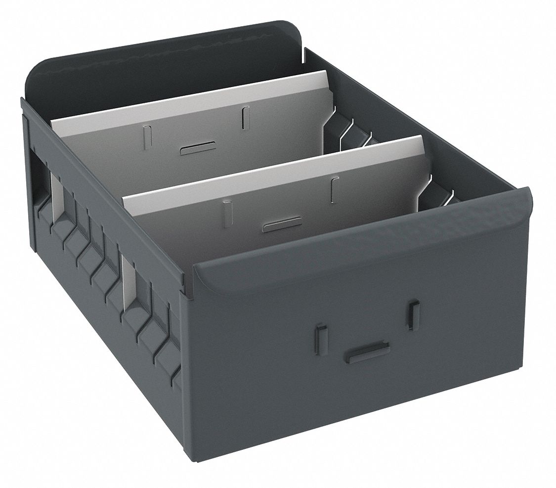 GRAINGER APPROVED Drawer Bin, Outside Length 11 in, Outside Width 8 1/4