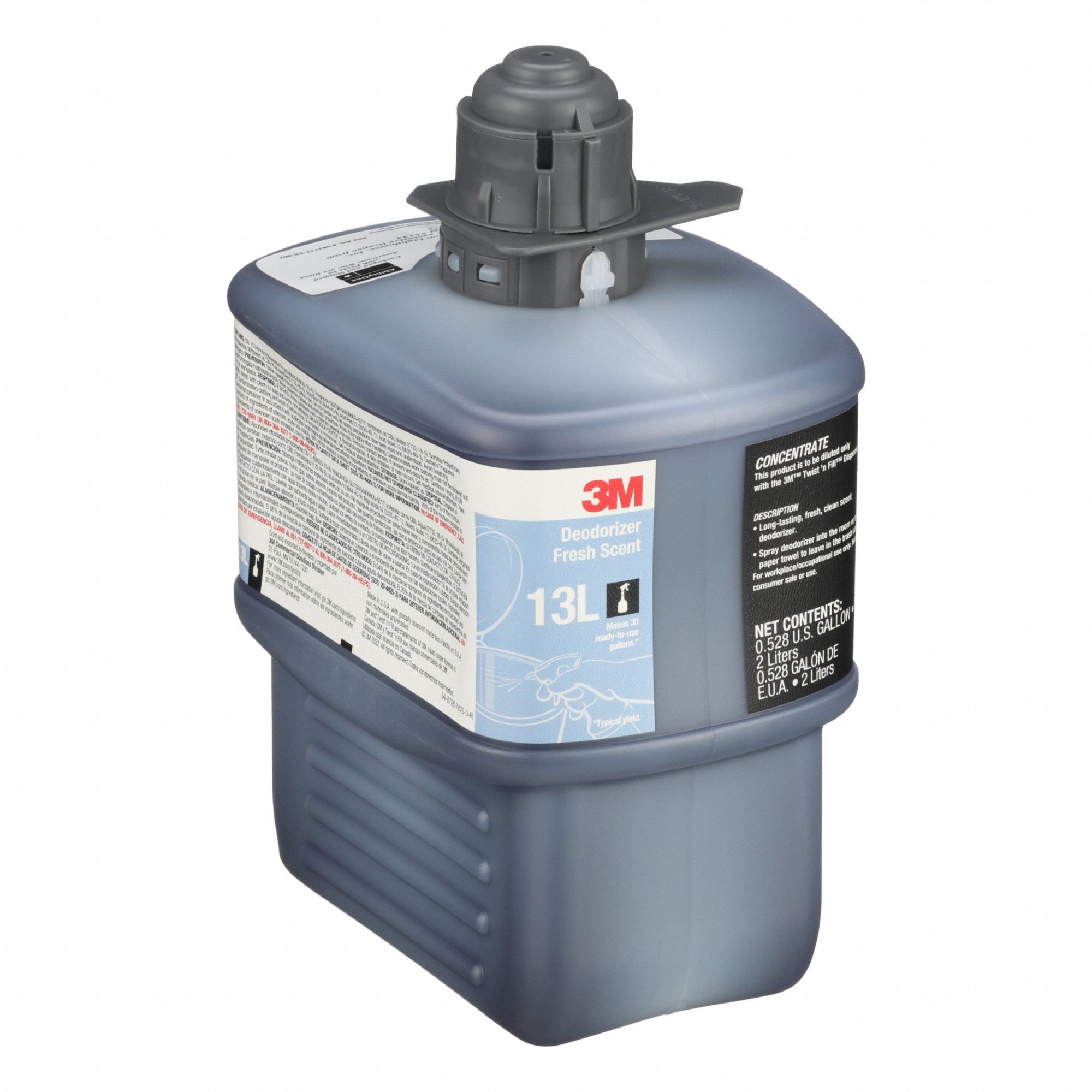 Deodorizer: Deodorizer, For Twist 'n Fill Dispenser Series, 13L, Blue, 2 L