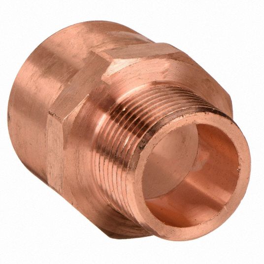 Wrot Copper, Cup x MNPT, Reducing Adapter 5P029U604 3/4x1/2 Grainger