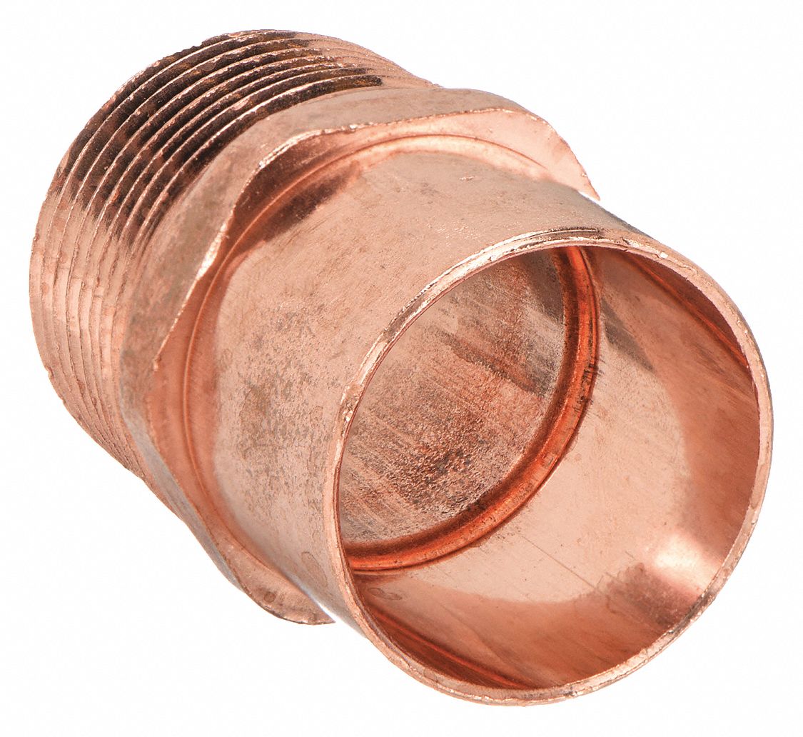 ADAPTER: WROT COPPER, CUP X MNPT, ½ IN COPPER TUBE SIZE, FOR ⅝ IN X ⅝ IN TUBE OD