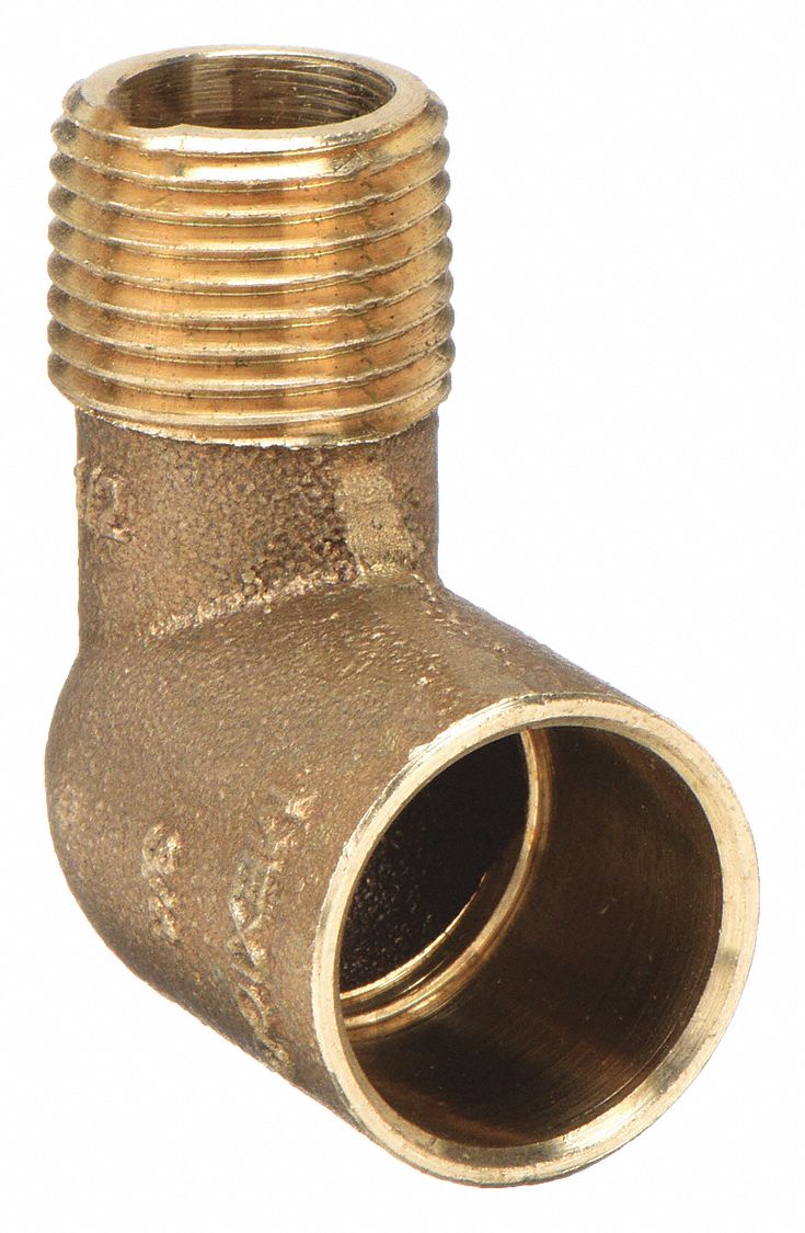 REDUCING ELBOW: BRONZE, CUP X MNPT, ¾ IN COPPER TUBE SIZE, FOR 7/8 IN X 7/8 IN TUBE OD