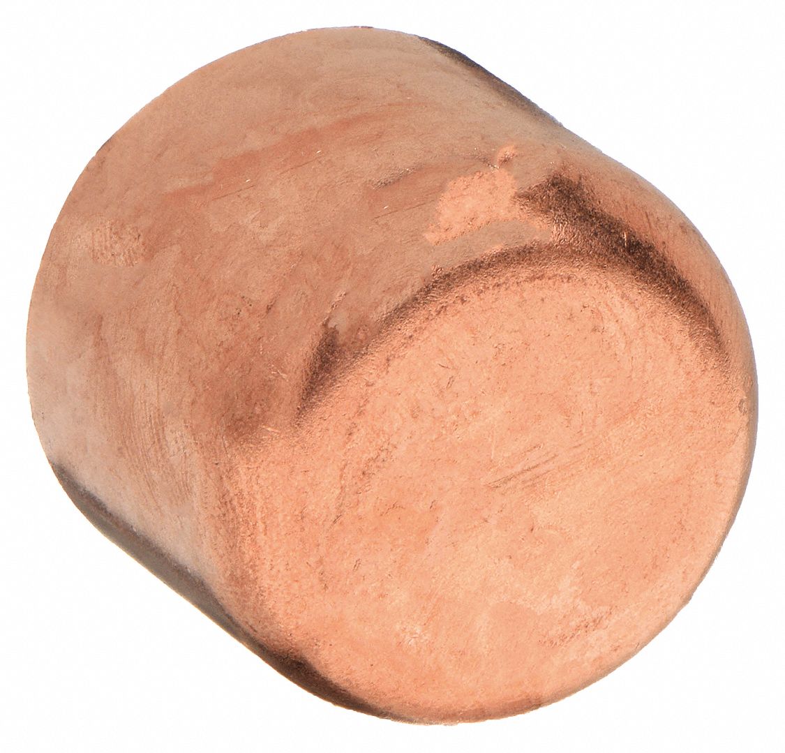 CAP: WROT COPPER, CUP, ½ IN COPPER TUBE SIZE, FOR ⅝ IN TUBE OUTSIDE DIAMETER