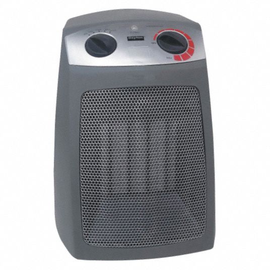 DAYTON Portable Electric Heater 650W/1000W/1500W, 3 Heat Settings