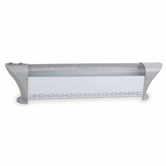 DAYTON Electric Baseboard Heater 1500W, Overheat Protection, Gray