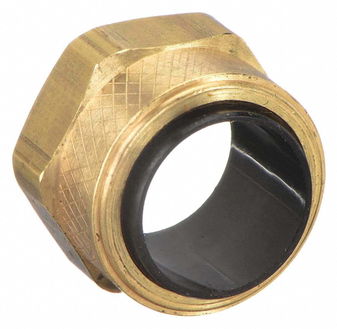 NUT & ACETAL SLEEVE: BRASS, COMPRESSION, FOR 5/16 IN TUBE OD, 7/16-24 THREAD