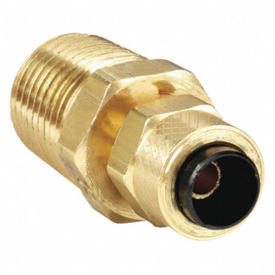 Brass, Compression x MNPT, Male Connector - 1VPD9|68P-4-4 - Grainger