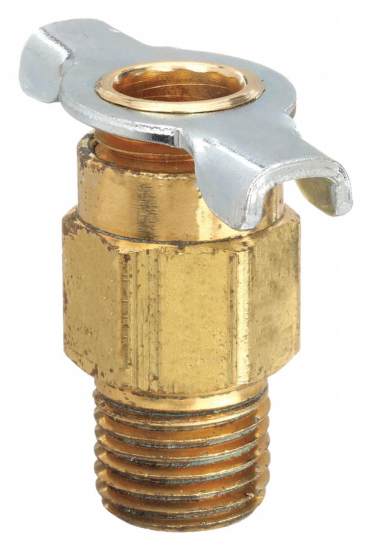 Drain Cock: 1/4 in Pipe Size, Brass, 1/4 in MNPT, Inline Body, 150 psi Max. Pressure