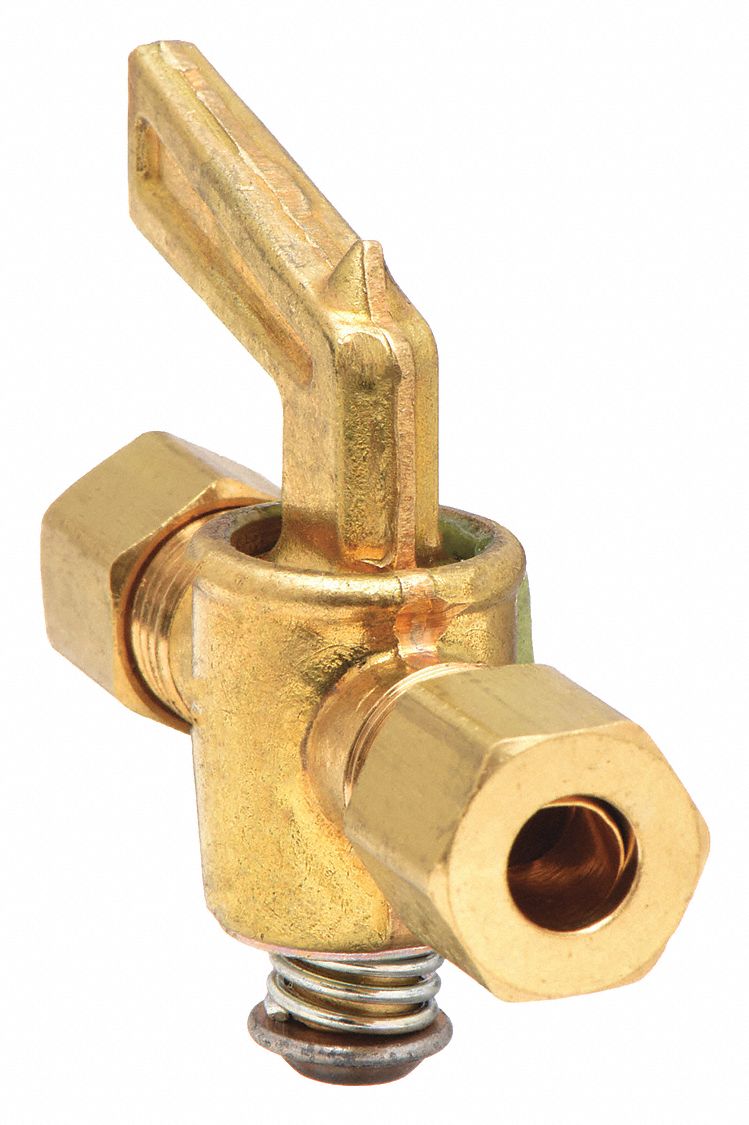 Ground Plug Valve: For Fluids Media, 2-Way, 1/4 in Pipe Size, Brass, Female, Compression