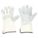 LEATHER GLOVES, L (9), PREMIUM COWHIDE, FULL FINGER, GAUNTLET CUFF, WHITE