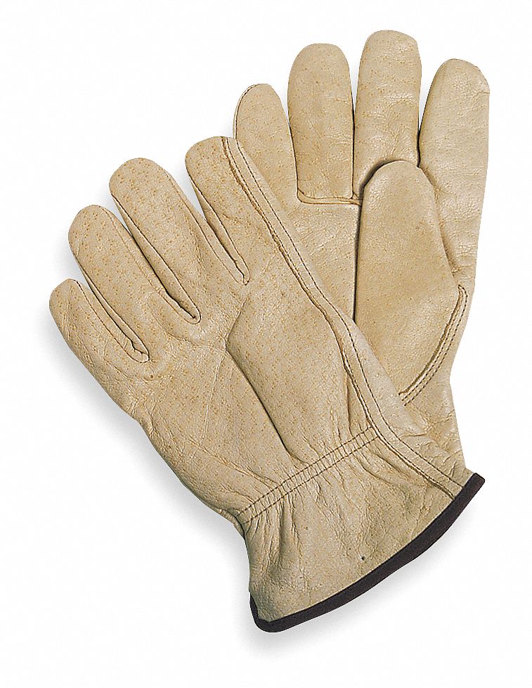 beige cotton gloves