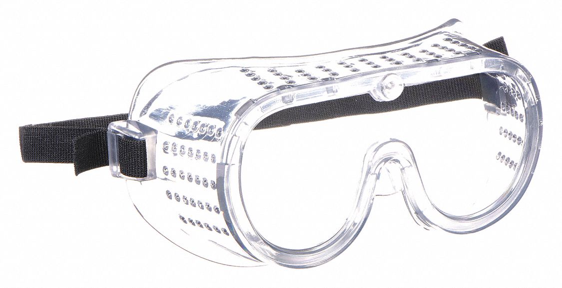 IMPACT RESISTANT GOGGLES, TRADITIONAL, PVC/PC, CLEAR, UV, NARROW, UNISEX