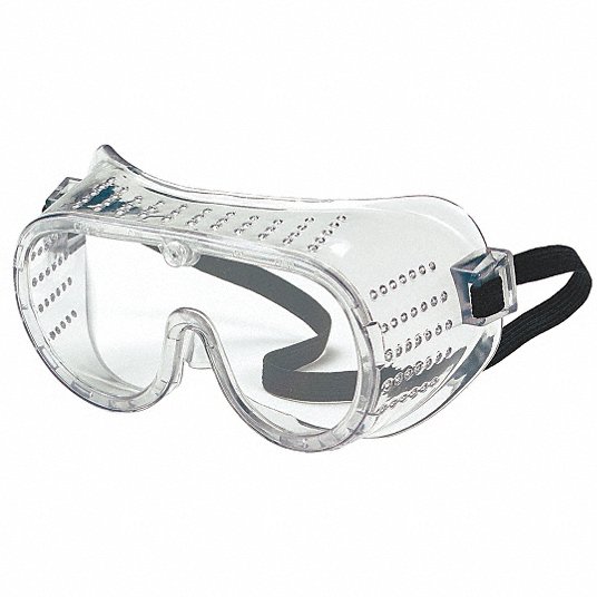 Impact Resistant Goggles: Uncoated, ANSI Dust/Splash Rating Not Rated for Dust or Splash, PVC