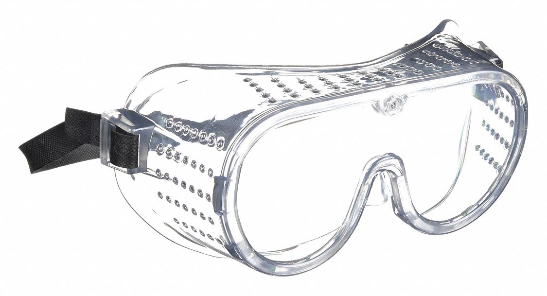 IMPACT RESISTANT GOGGLES, TRADITIONAL, PVC/PC, ANTI-FOG, CLEAR, UV, UNIVERSAL, UNISEX