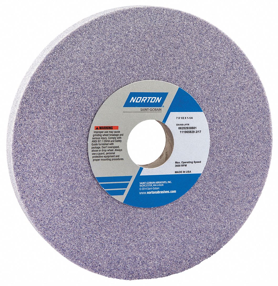 StrghtGrindWhl, 1.25"CN, 60 Grit, 7"Dia, PK5