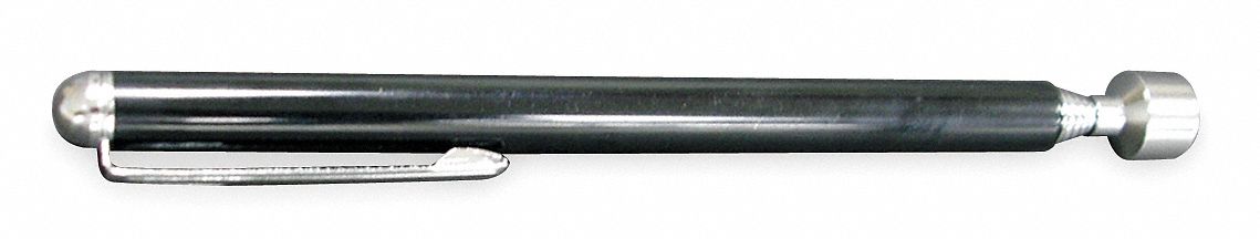MAGNETIC RETRIEVAL TOOL, PERMANENT MAGNET, TELESCOPING SHAFT, 3 1/2 LB, 5 1/4 IN L