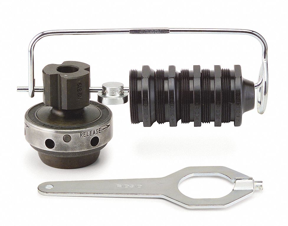 NIPPLE CHUCK KIT, STEEL, 2 IN L, ½ TO 2" NPT, FOR POWER DRIVES/THREADING MACHINES