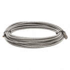 DRAIN CLEANING CABLE, INNER CORE, STEEL, 35 FT X 5/16 IN, 5/16 IN DROP, FOR DRUM MACHINES