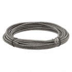 DRAIN CLEANING CABLE, HOLLOW CORE, STEEL, 50 FT X 5/16 IN, ¾ IN BULB, FOR DRUM MACHINES