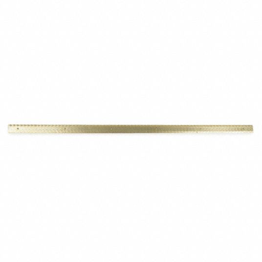 GRAINGER APPROVED Brass Carpet Edging Bar, Satin Finish, Fluted Top