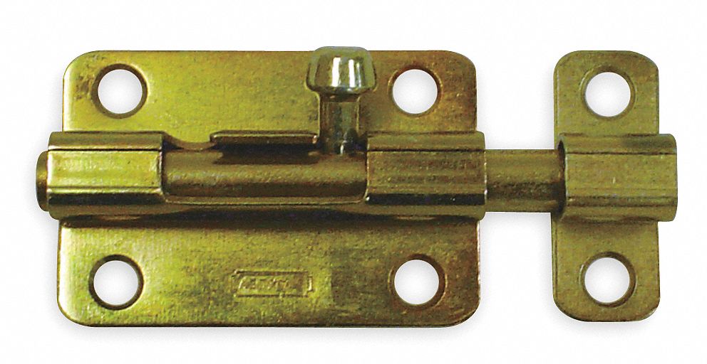 Barrel Slide Bolt Yellow Zinc 3 in L