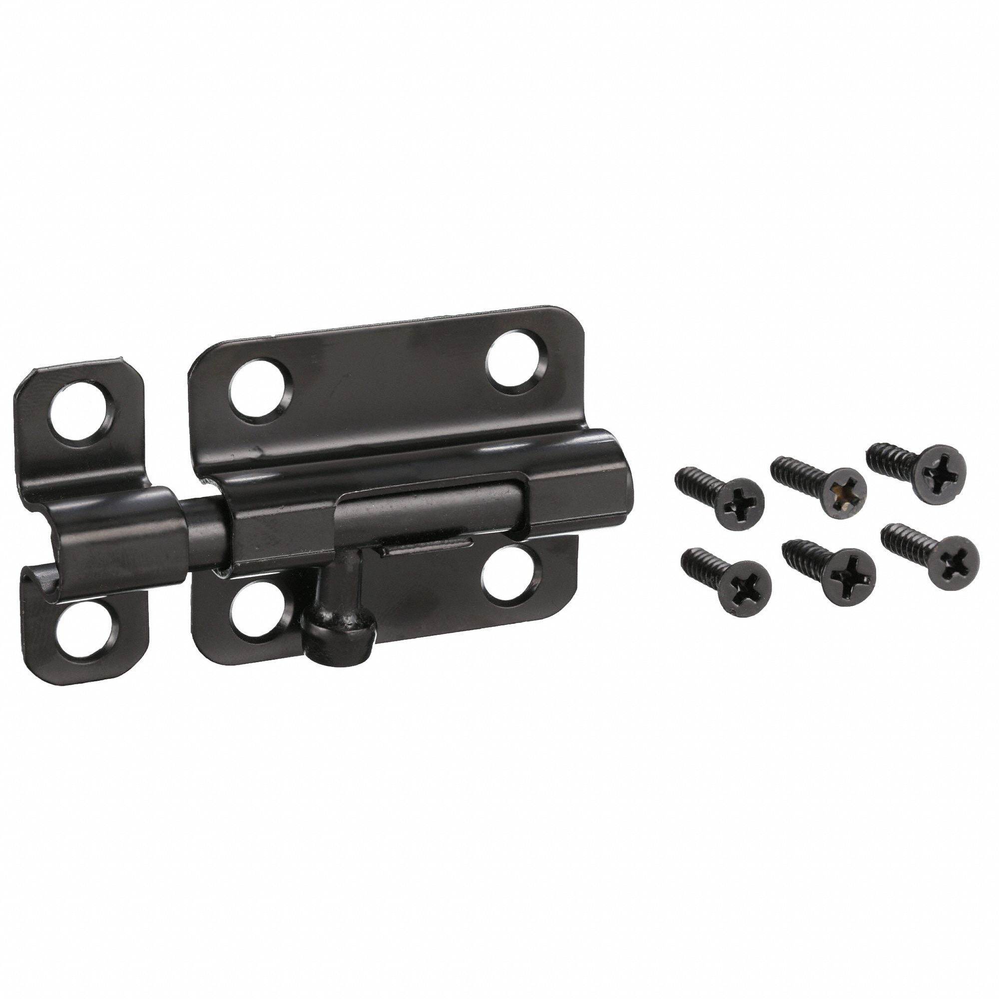 GRAINGER APPROVED Slide Barrel Bolt, Black, 21/2 In 1VZZ11VZZ1