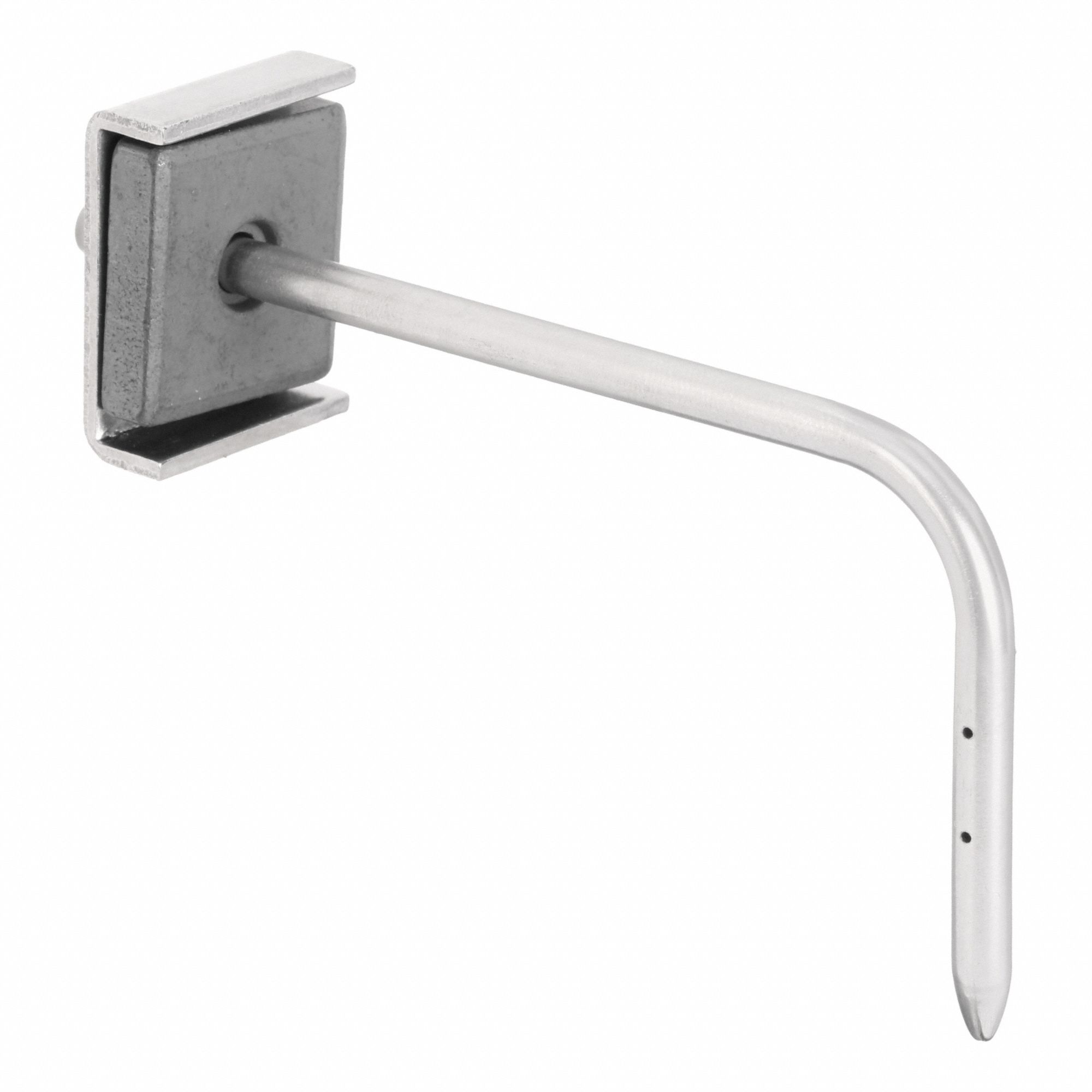 Static Pressure Fitting: Static Pressure Tip, Stainless Steel, For 3/16 in Tubing, With Magnet