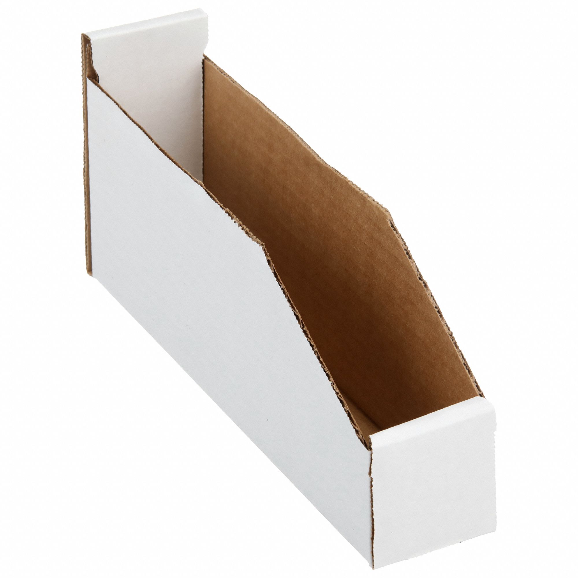 PACKAGING CORPORATION OF AMERICA Cardboard Corrugated Shelf Bin Divider,  White, 2 1/4 in, 4 1/4 in W (1W863)