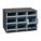 DRAWER BIN CABINET, 17 IN X 11 IN X 11 IN, 9 DRAWERS, STACKABLE, STEEL, 18 DIVIDERS, GREY