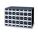 DRAWER BIN CABINET, 17 X 11 X 11 IN, 28 DRAWERS, STACKABLE, STEEL, 56 DIVIDERS, GREY