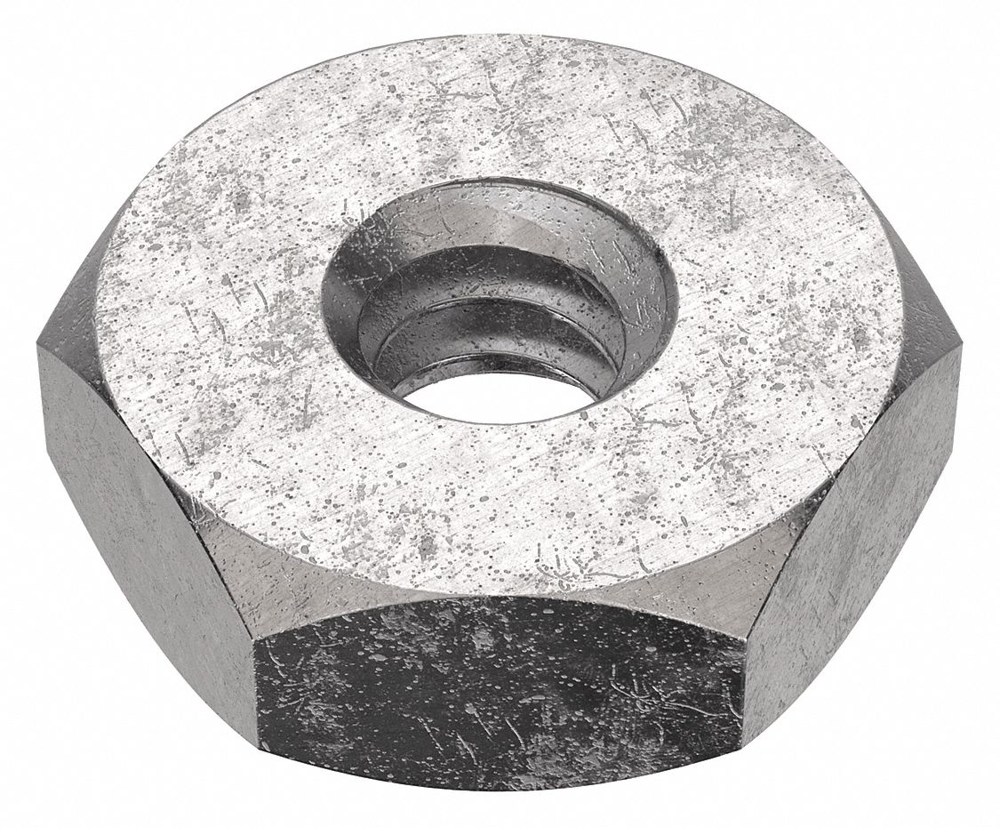 HEX NUT, #6-32 THREAD, 5/16 IN HEX W, 7/64 IN HEX H, 18-8 STAINLESS STEEL, PLAIN, 100 PK