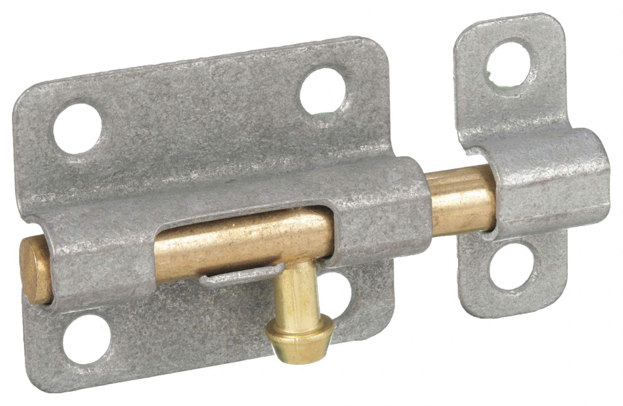 Door Bolt: Barrel Bolt, 1/2 in Ht, 1 7/16 in Wd, 2 1/2 in Lg