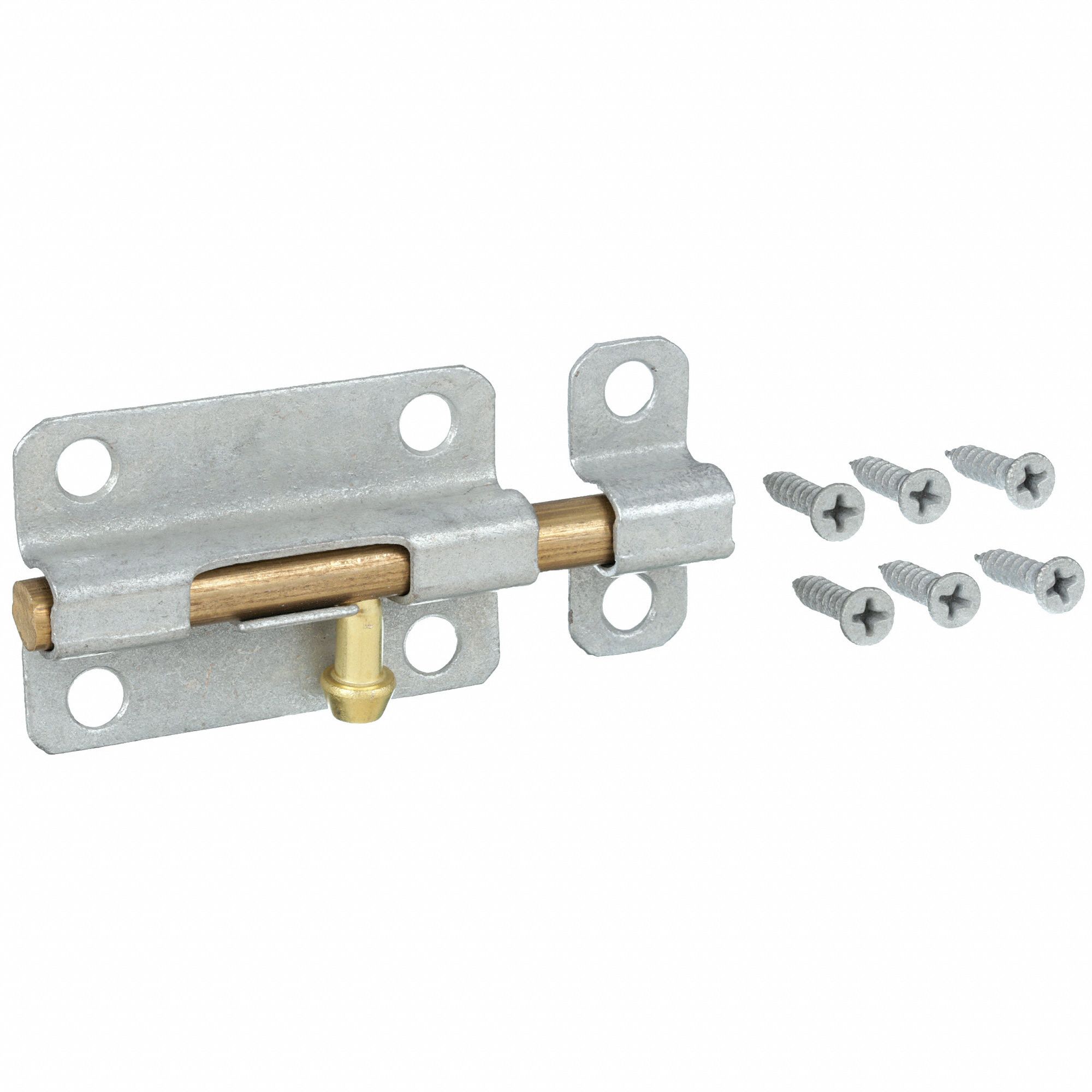 GRAINGER APPROVED Barrel Slide Bolt NonlockingSurface Strike Only