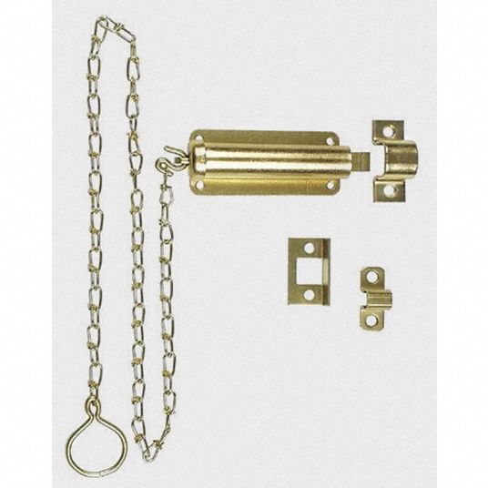 GRAINGER APPROVED Spring Loaded Chain Bolts, Brass 1WAD81WAD8 Grainger