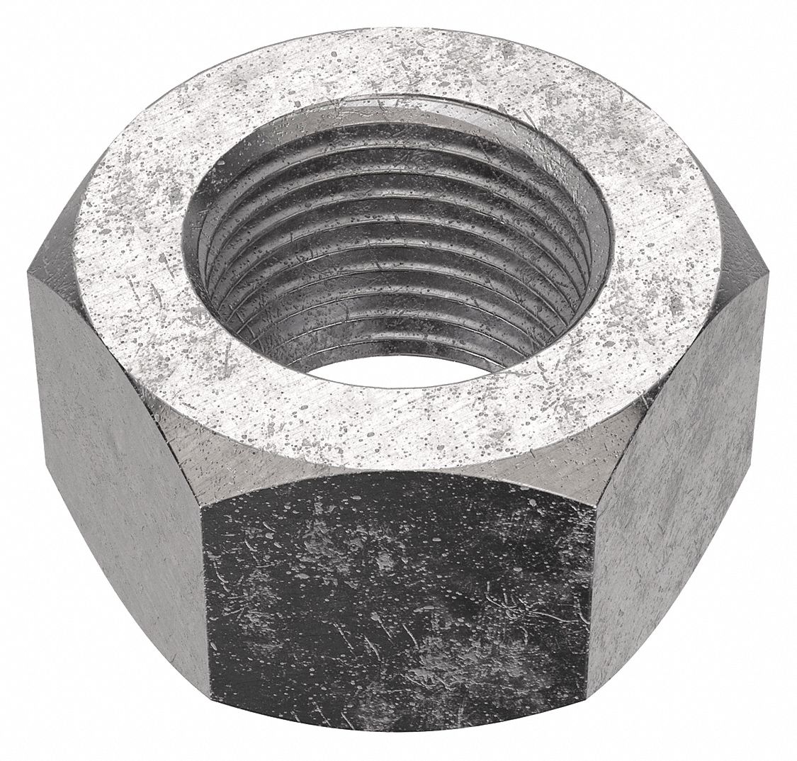 Hex Nut: Std Hex, 7/8"-14 Thread, 1 19/64 in Hex Wd, 3/4 in Hex Ht, Stainless Steel, 18-8, Std, 5 PK