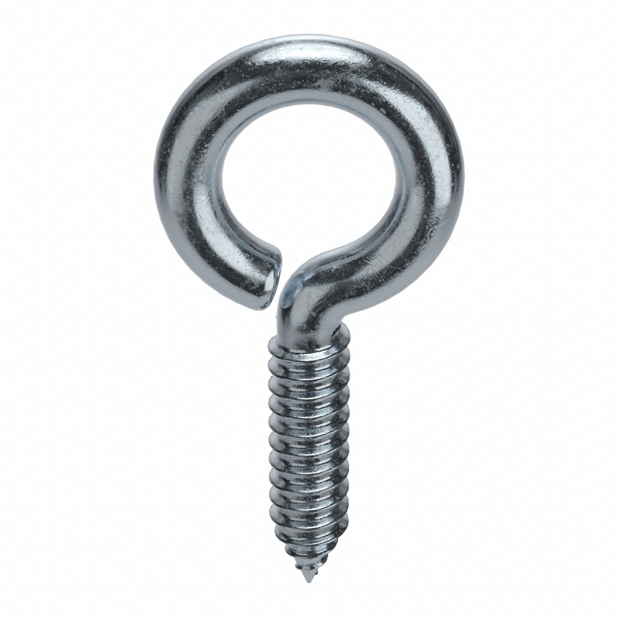 Screw Eye: Without Shoulder, Steel, Zinc-Plated, 11/32 in Shank Lg, 5/32 in Eye Inside Dia, 20 PK