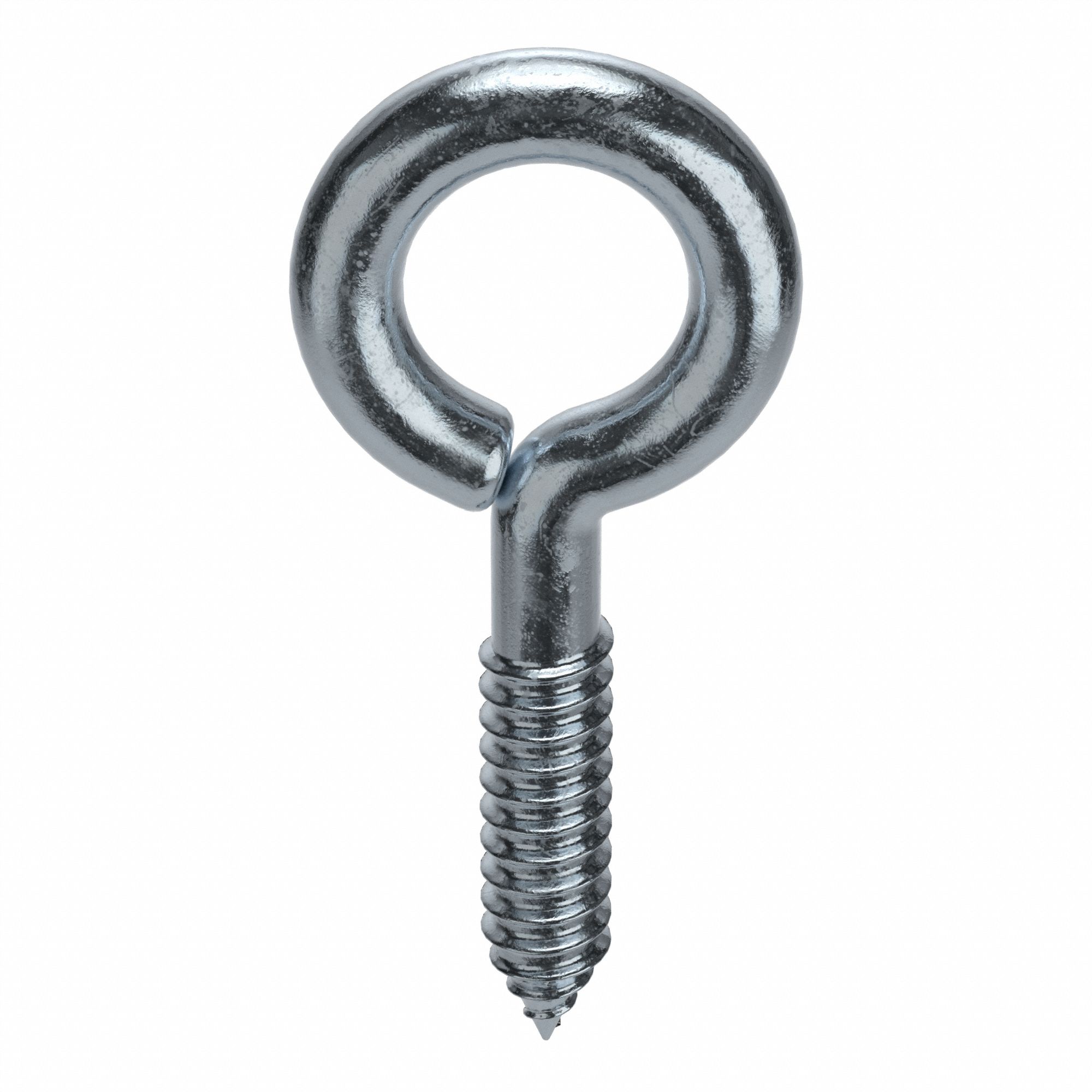 Screw Eye: Without Shoulder, Steel, Zinc-Plated, 11/16 in Thread Lg, 1 in Shank Lg, 20 PK