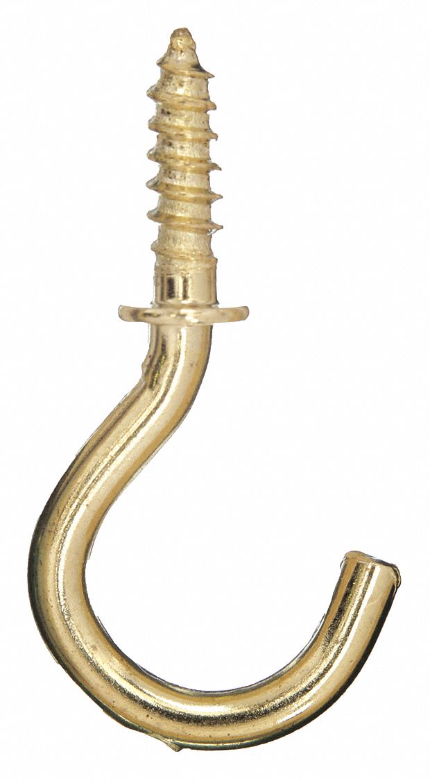 CUP TYPE HOOK BRASS LENGTH 5/8 IN P