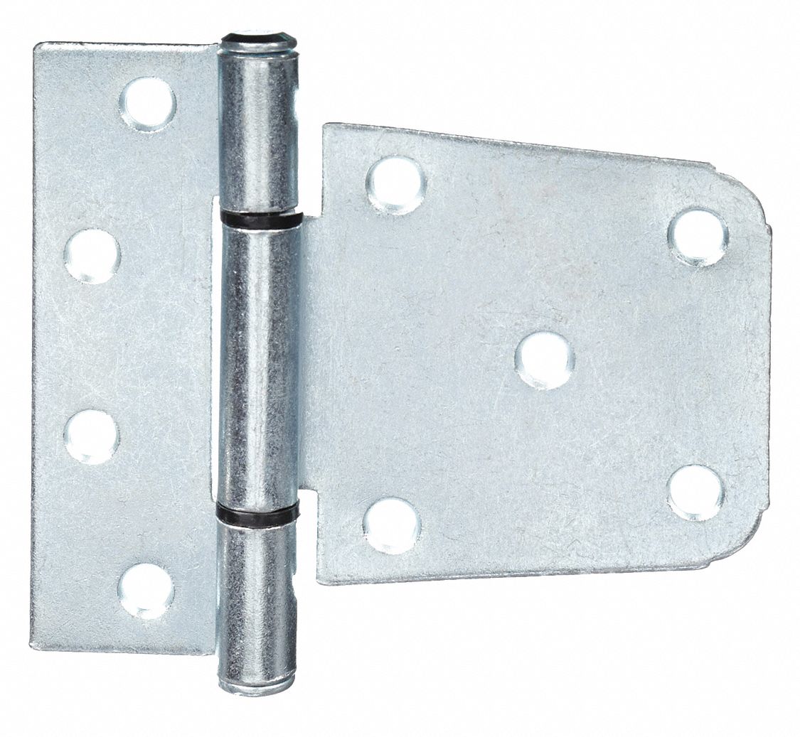 Tee Hinge: Steel, 4 1/4 in Leaf Ht, 1 11/16 in Leaf Wd