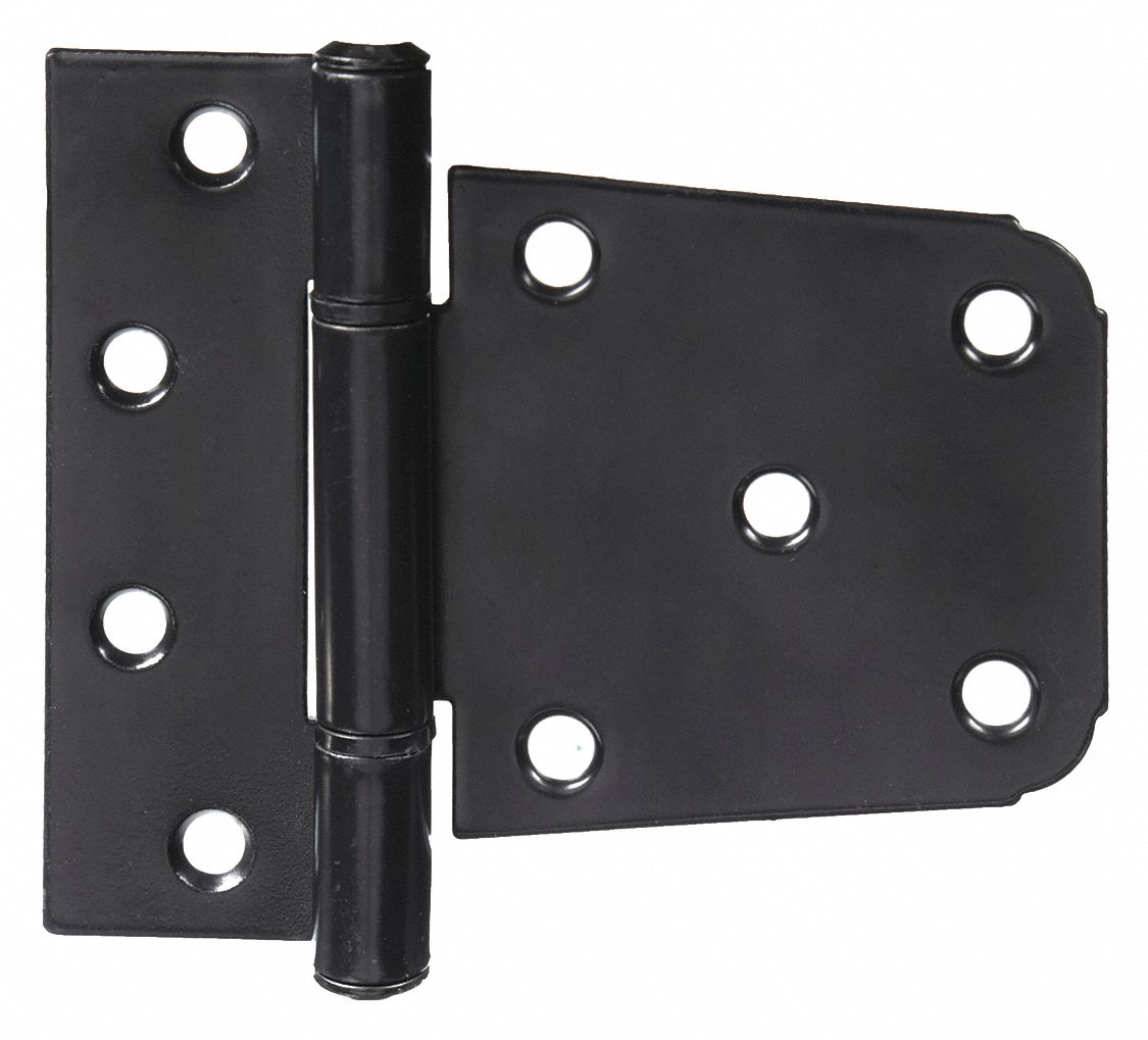 Tee Hinge: Steel, 4 1/4 in Leaf Ht, 1 11/16 in Leaf Wd