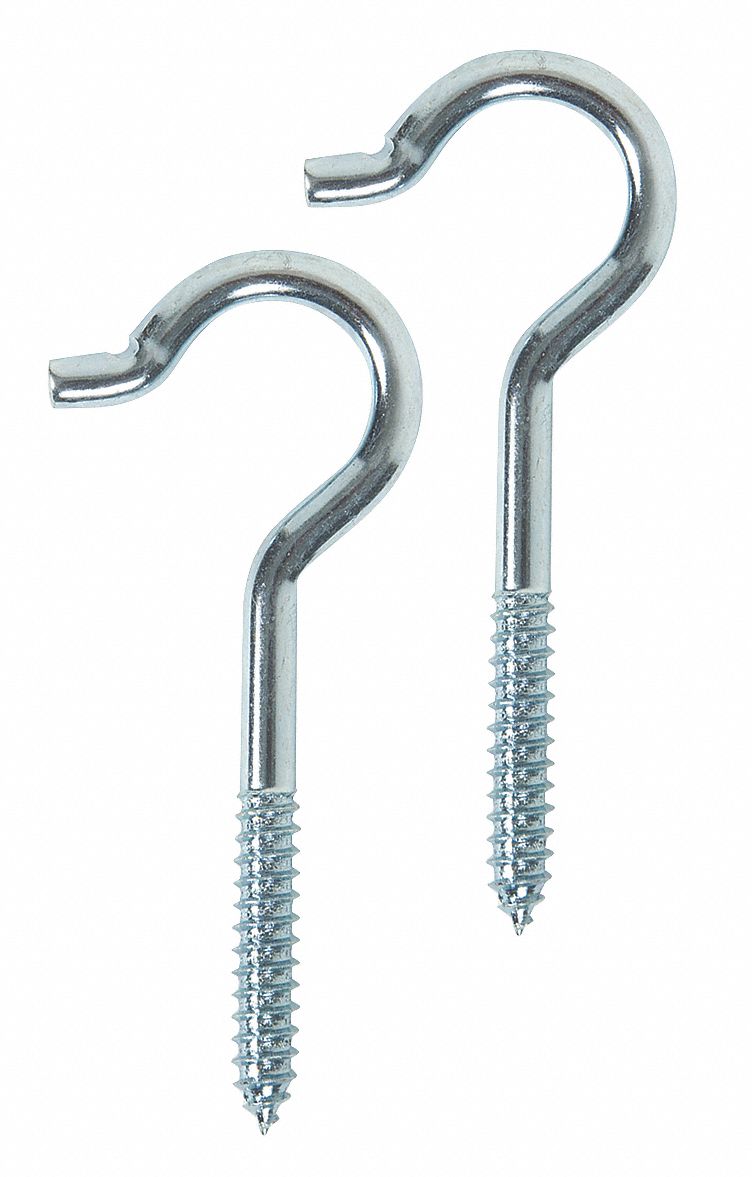 1WBN8 - Ceiling Hook Zinc Length 1 1/2 In PK20