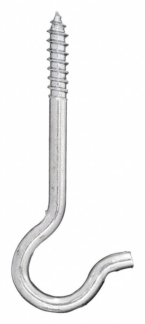 CROCHET PLAFOND ZINC LONG 2 1/2 PO