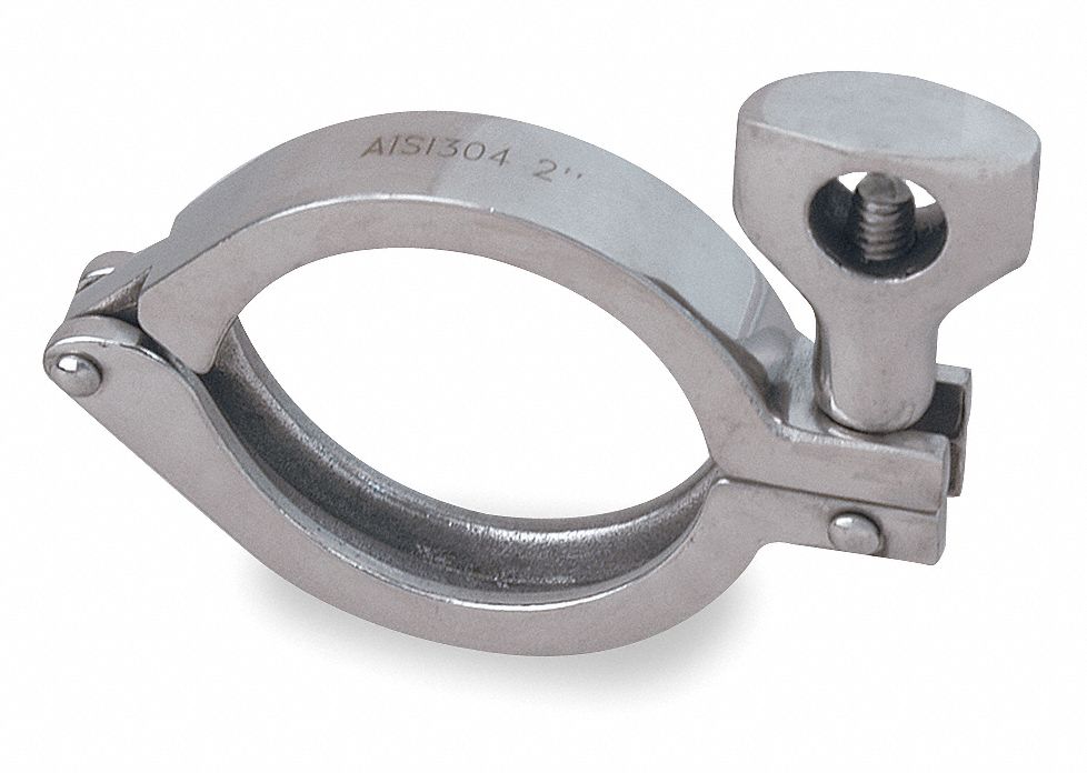 Single Pin Hinge Clamp, 304 Stainless Steel, For Tube Size 1 in and 1 1