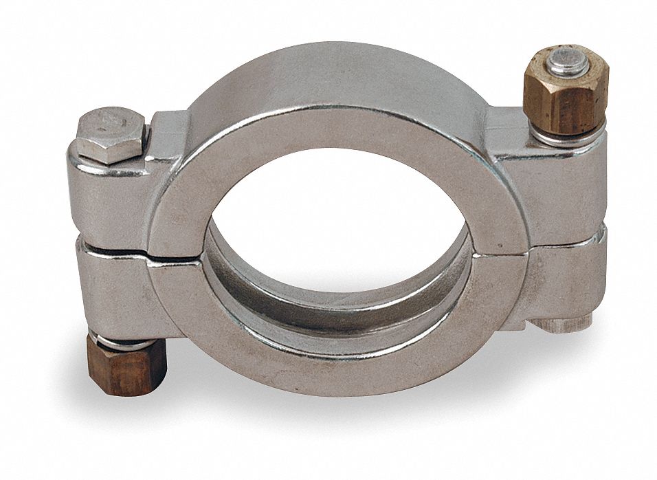 PARKER 304 Stainless Steel High Pressure Clamp, For Tube Size:  1" and 1 1/2"   1WBY6|13MHP 1.0/1.5 304   