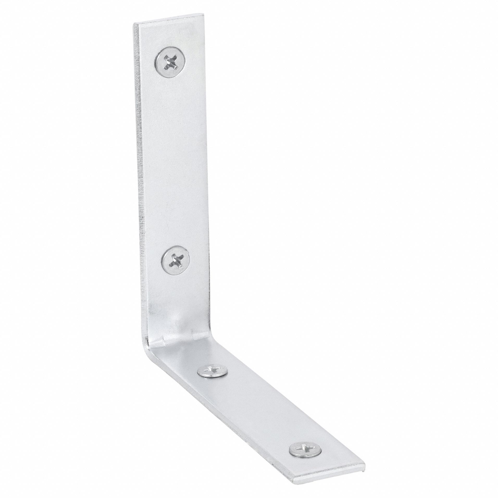 Corner Brace: Steel, 3 33/64 in Ht, 3 1/2 in Lg